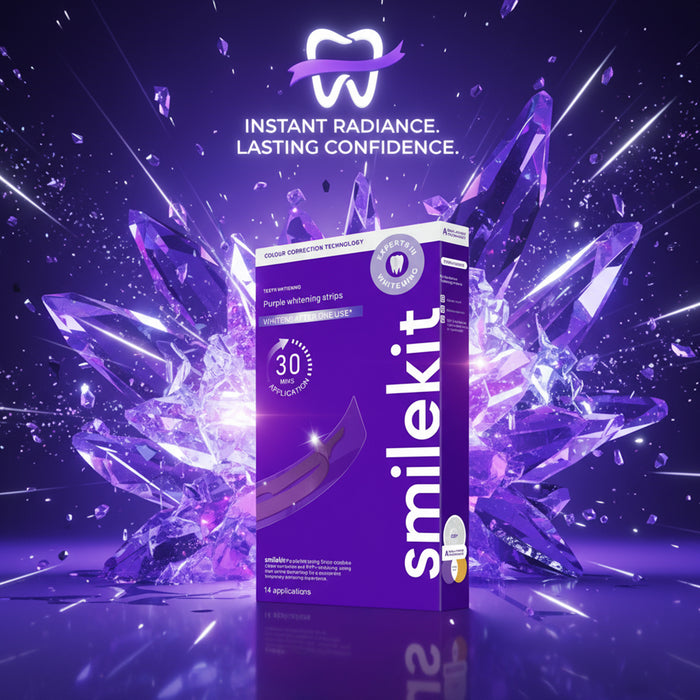 Tiras Blanqueadoras Dentales V34 Purple – Sonrisa Más Blanca en Casa