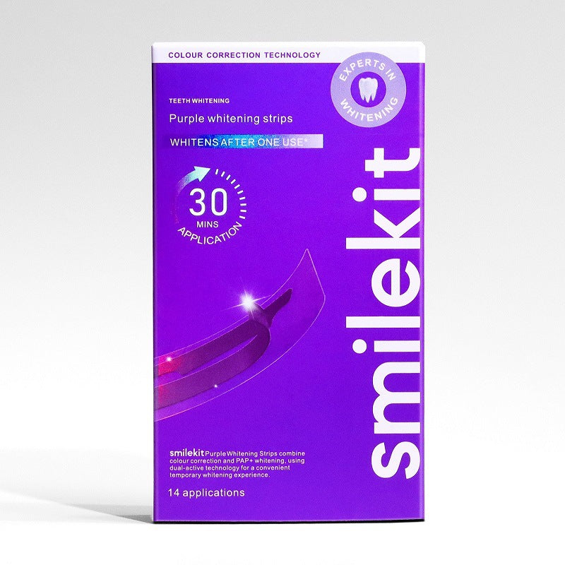 Tiras Blanqueadoras Dentales V34 Purple – Sonrisa Más Blanca en Casa