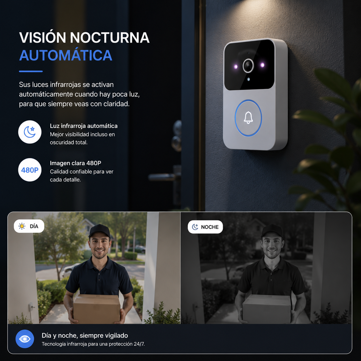 TIMBRE INALÁMBRICO CON CÁMARA WIFI