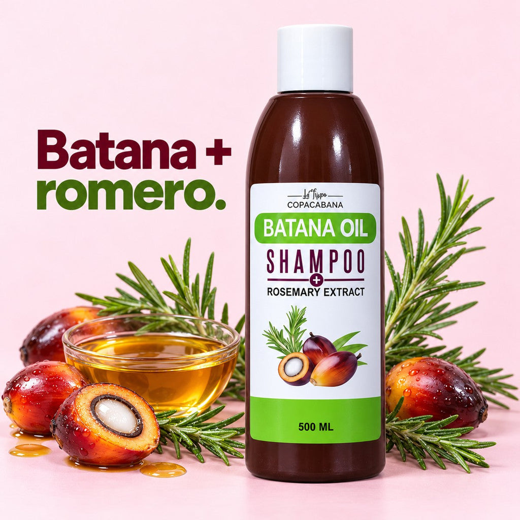 Champú de batana y romero con aceite de batana y ramas de romero