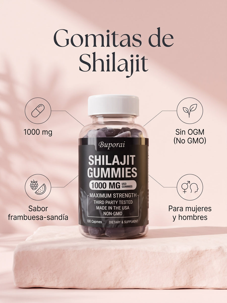 Shilajit en Gomitas 1000 mg – Energía y Vitalidad Natural