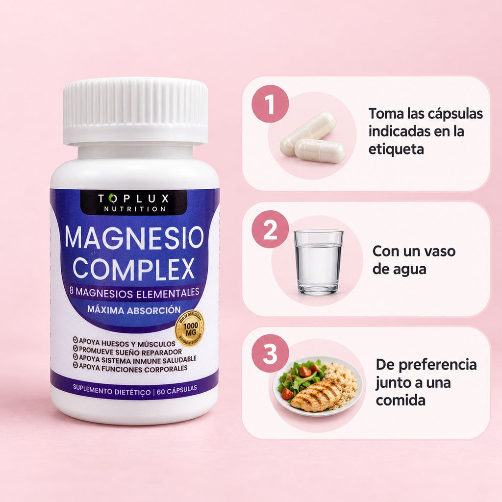 Cómo tomar Magnesio Complex en 3 pasos