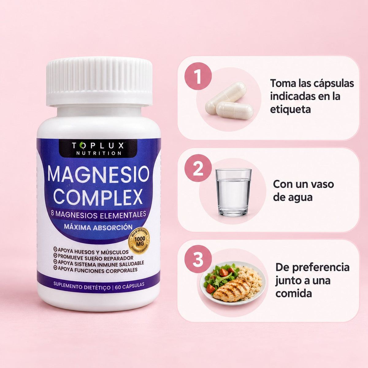 Cómo tomar Magnesio Complex en 3 pasos