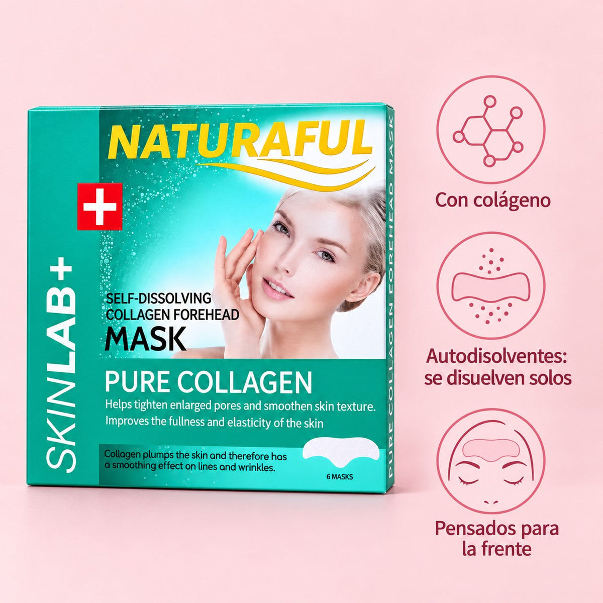 Parches de colágeno: con colágeno, autodisolventes, pensados para la frente