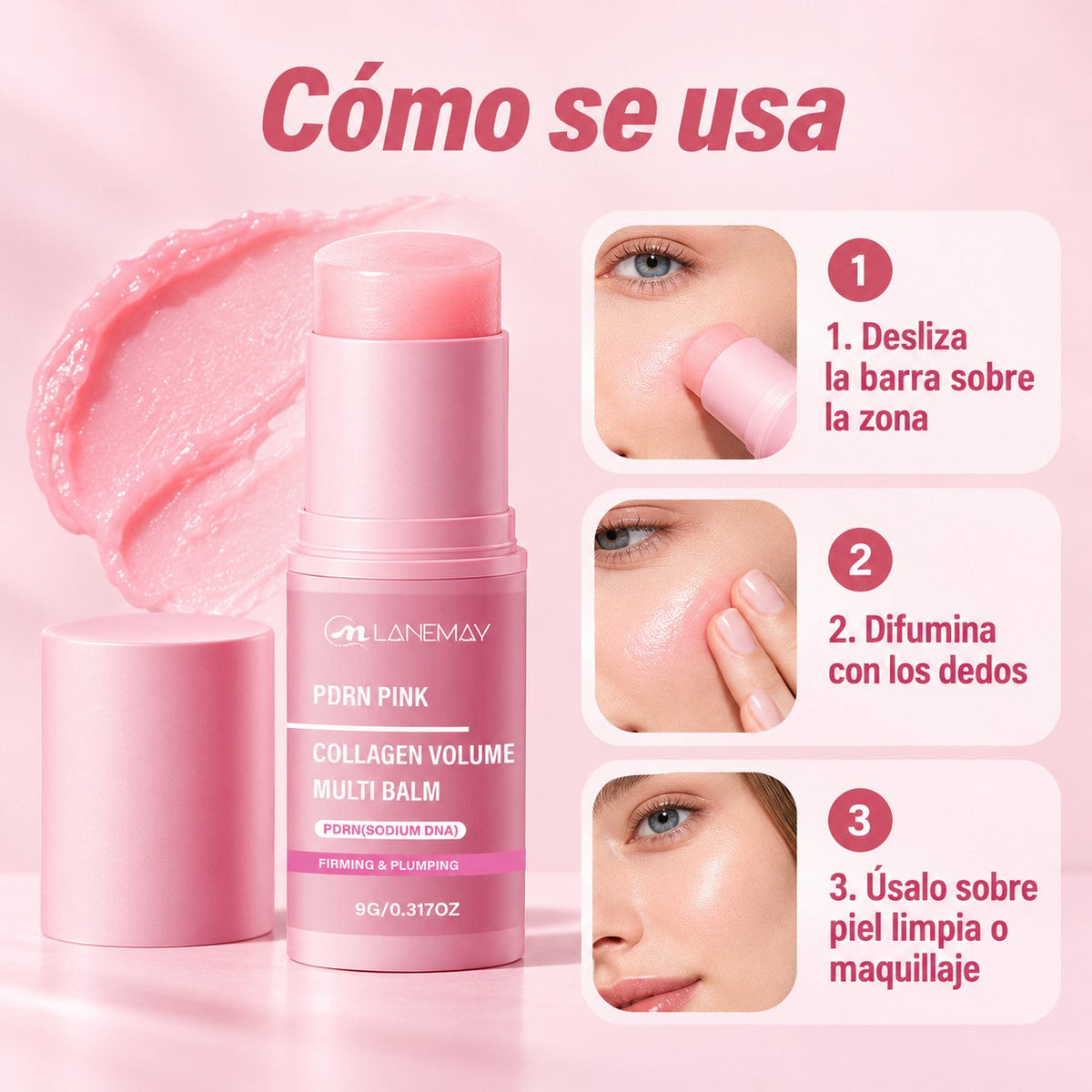 Cómo usar el Bálsamo PDRN en 3 pasos